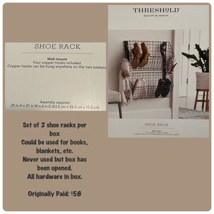 Wall Hanging Baskets/Shoe Racks- set of 2